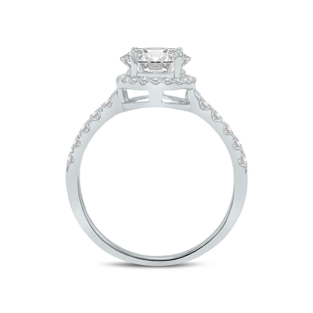 1 3/4 Carat Tw Round Lab Grown Diamond Bridal Set In 14K White Gold