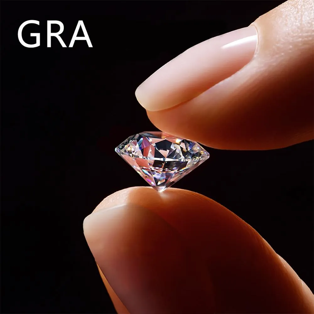 100% Genuine Loose Gemstones Moissanite Stone Gra 1Ct D Color Vvs1 Lab Diamond Undefined Excellent C