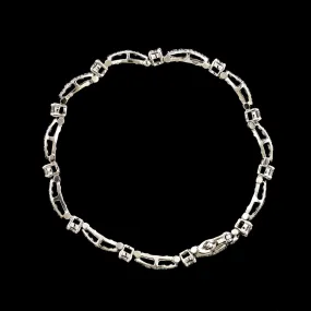 14K White Gold Estate Diamond Bracelet