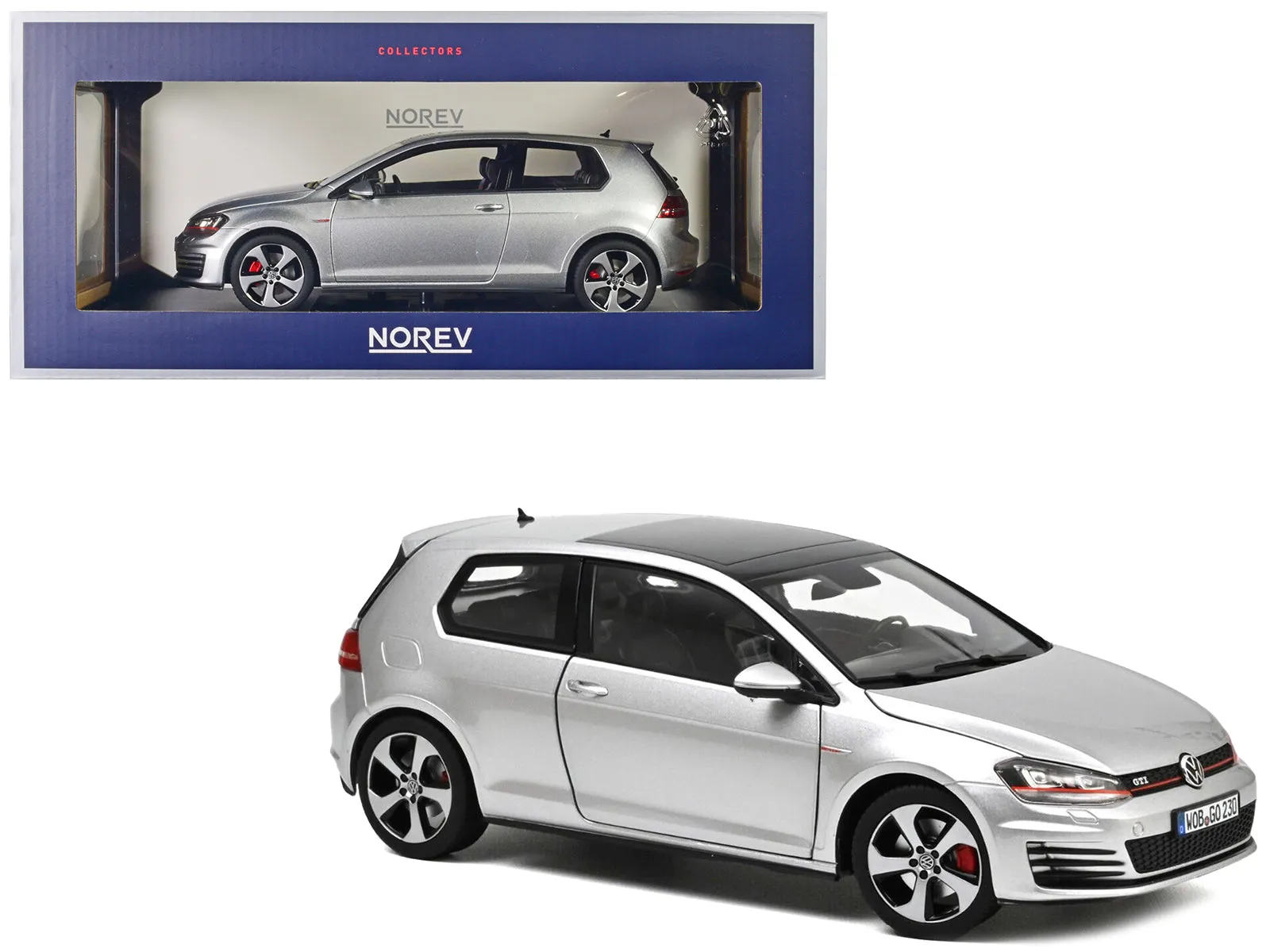 2013 Volkswagen Golf GTI Reflex Silver Metallic 1/18 Diecast Model Car by Norev