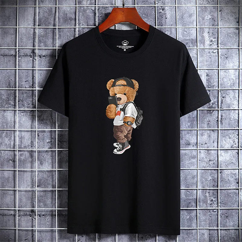 2023 Funny Bear Cotton Harajuku Tshirt For Summer