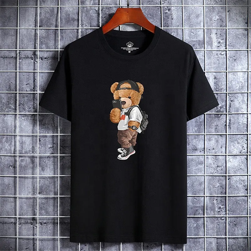 2023 Funny Bear Cotton Harajuku Tshirt For Summer