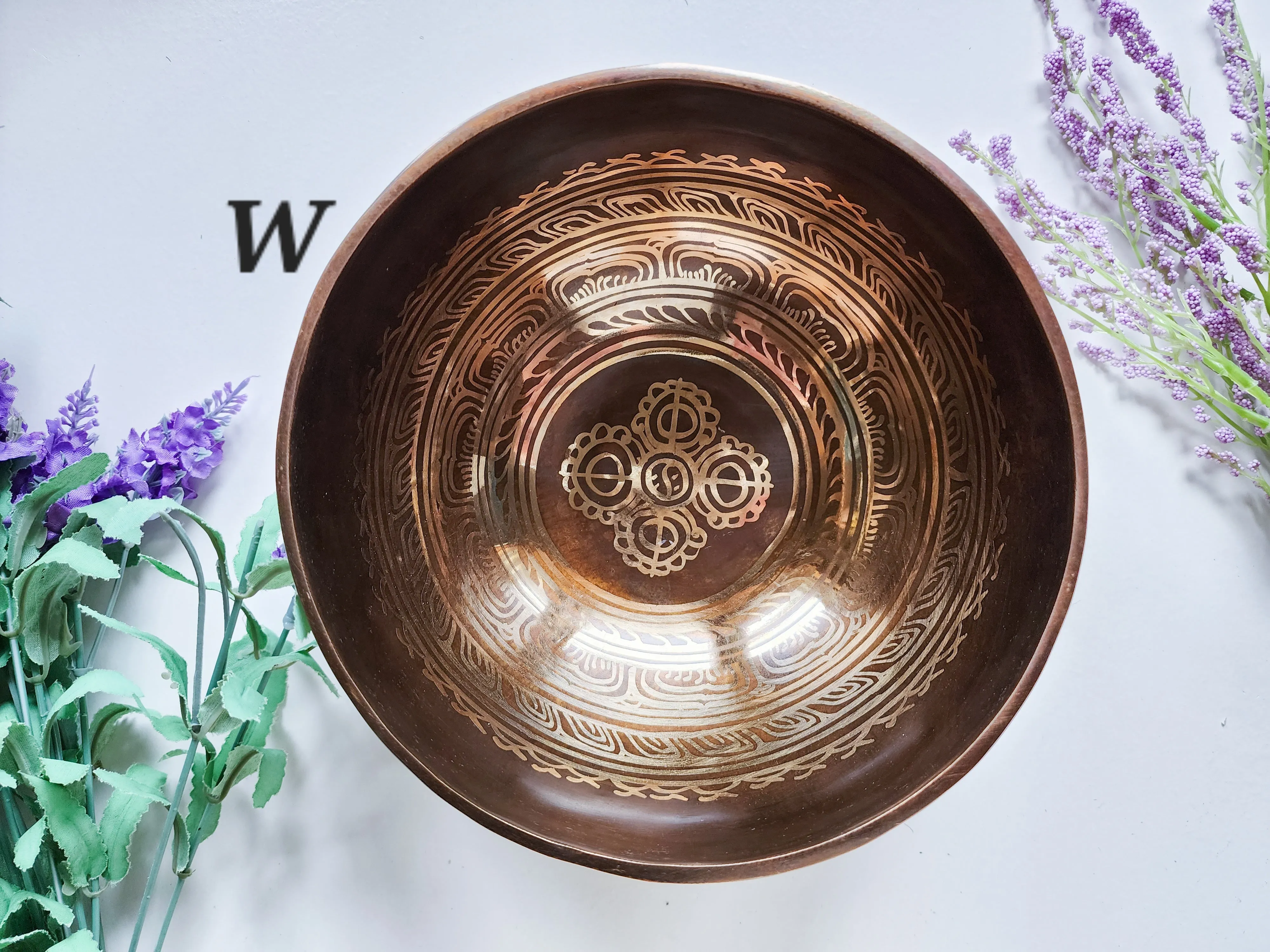 7.5 Tibetan Etched Singing Bowl