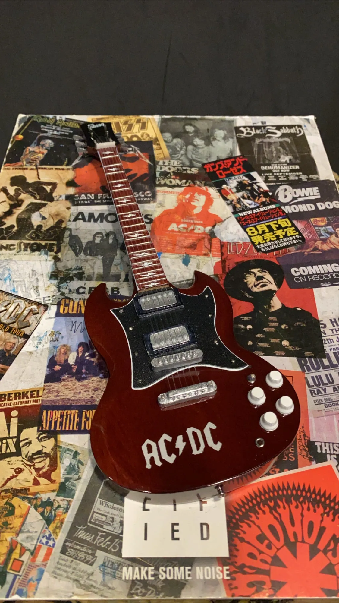 AC/DC Gibson SG Miniature Guitar