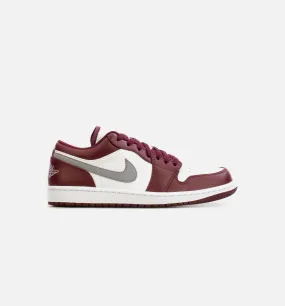 Air Jordan 1 Low Bordeaux Mens Lifestyle Shoe - Bordeaux Red/Grey