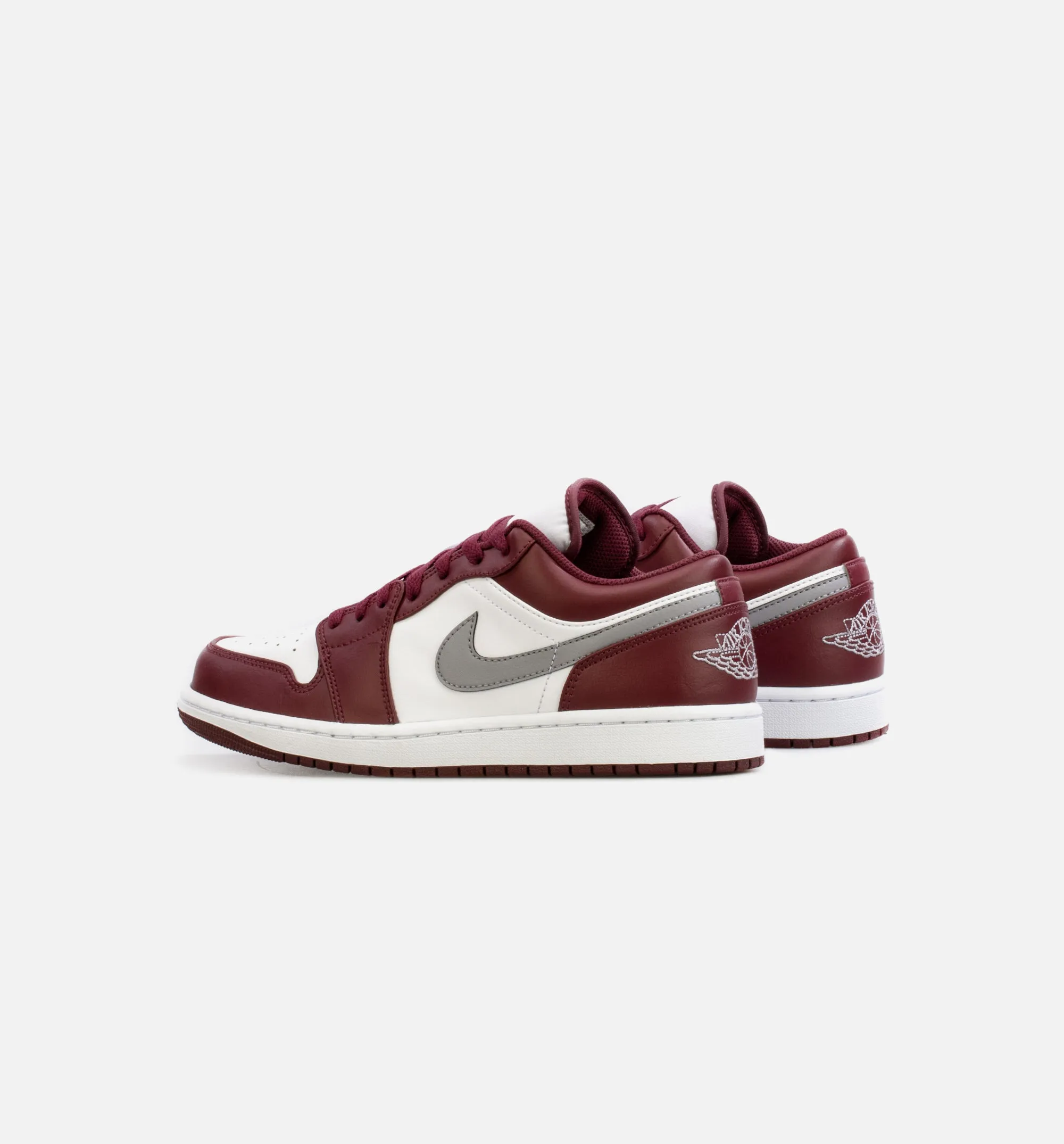 Air Jordan 1 Low Bordeaux Mens Lifestyle Shoe - Bordeaux Red/Grey