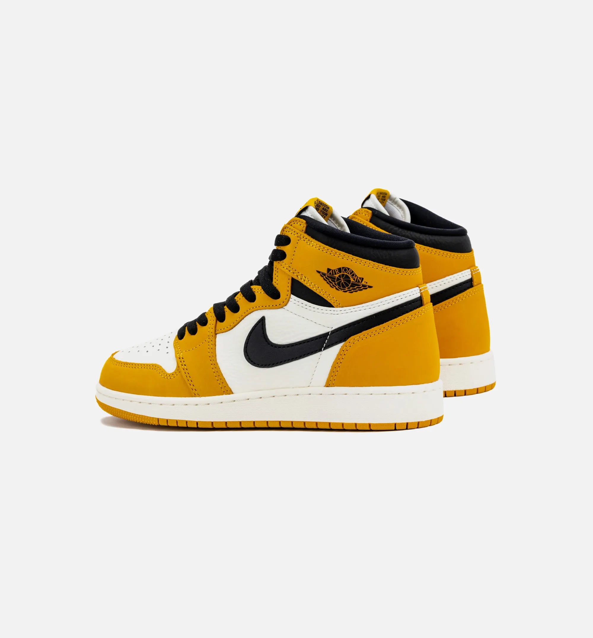 Air Jordan 1 Retro High OG Yellow Ochre Grade School Lifestyle Shoe - Yellow Ochre/Sail/Black