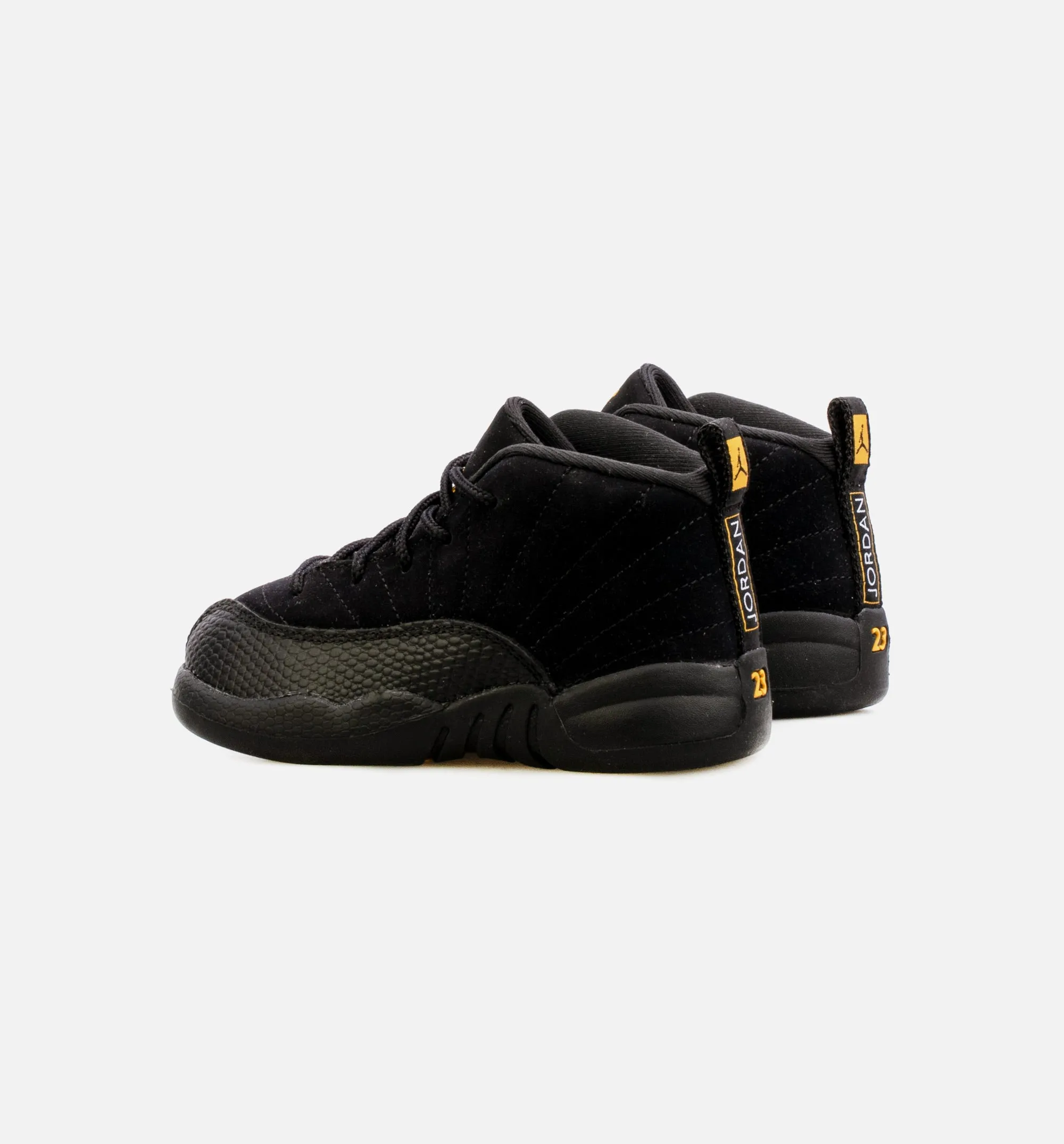 Air Jordan 12 Retro Black Taxi Infant Toddler Lifestyle Shoe - Black Free Shipping