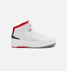 Air Jordan 2 Retro Italy Preschool Lifestyle Shoe - White/Fire Red