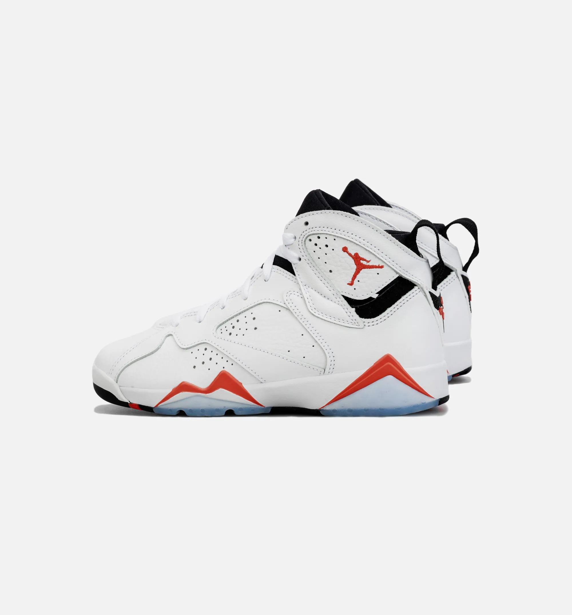 Air Jordan 7 Retro White Infrared Grade School Lifestyle Shoe - White/Red