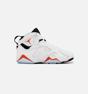 Air Jordan 7 Retro White Infrared Grade School Lifestyle Shoe - White/Red