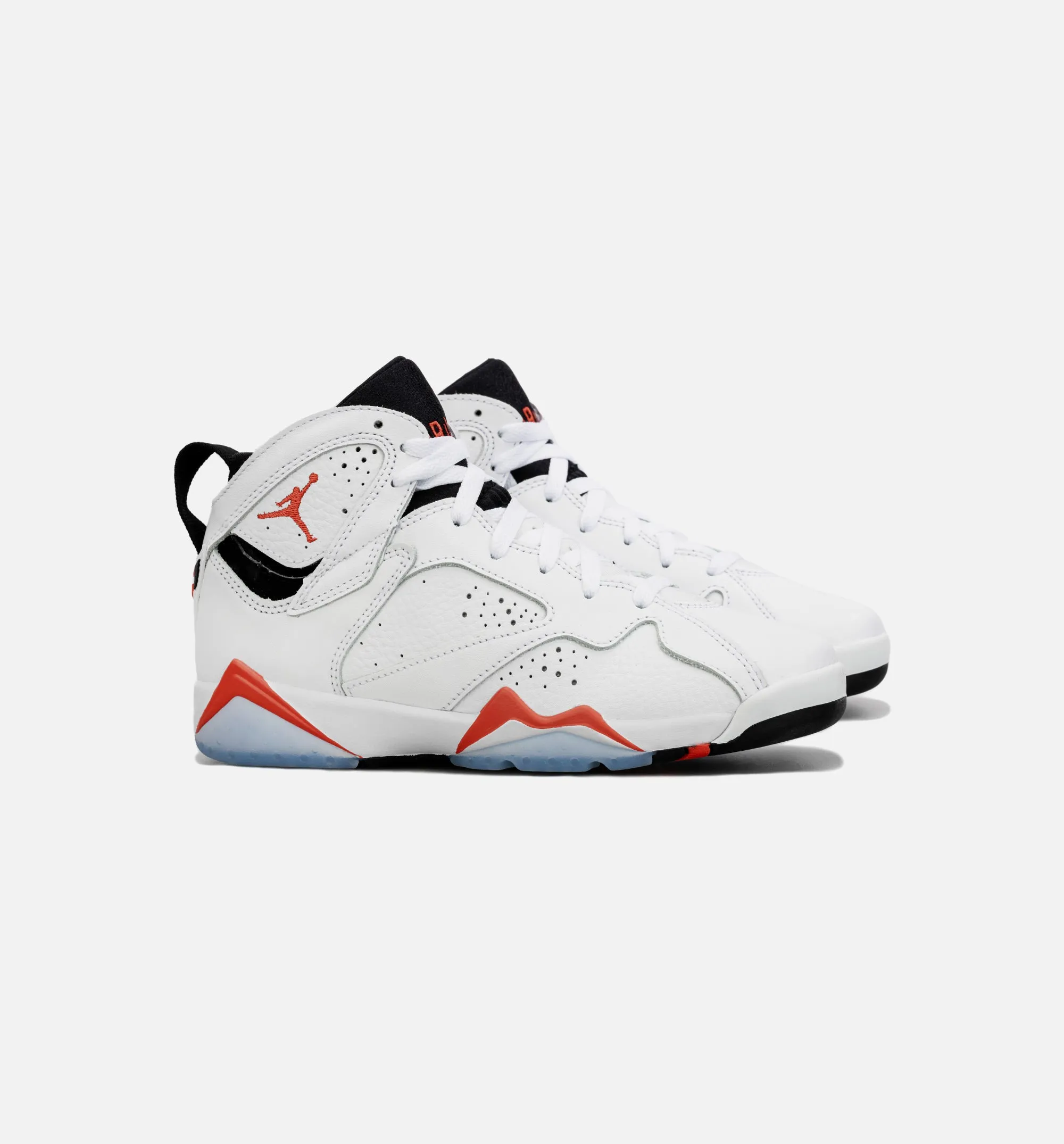 Air Jordan 7 Retro White Infrared Grade School Lifestyle Shoe - White/Red