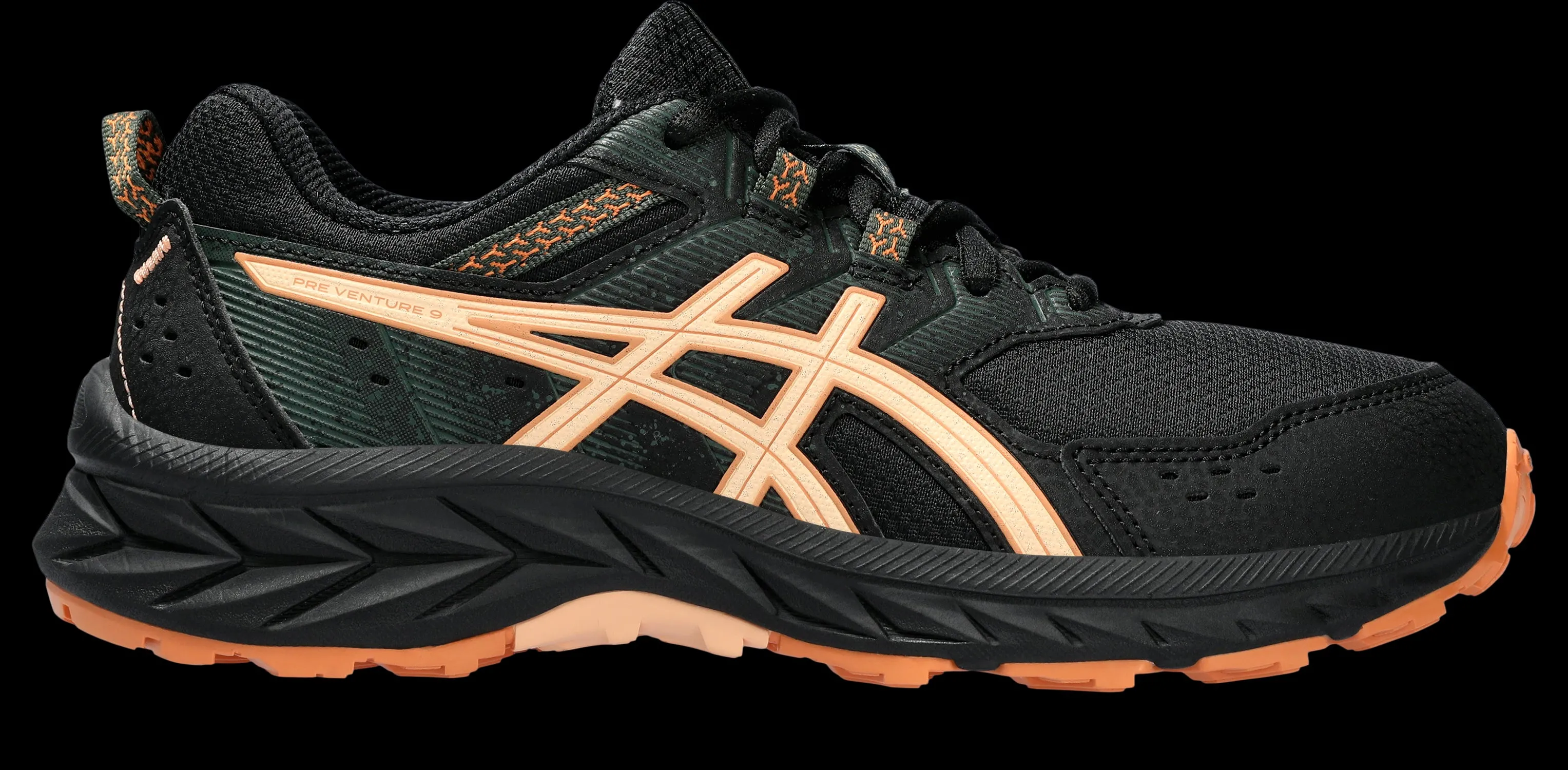 Asics Kid's Gel Venture 9 GS - Black/Apricot Crush