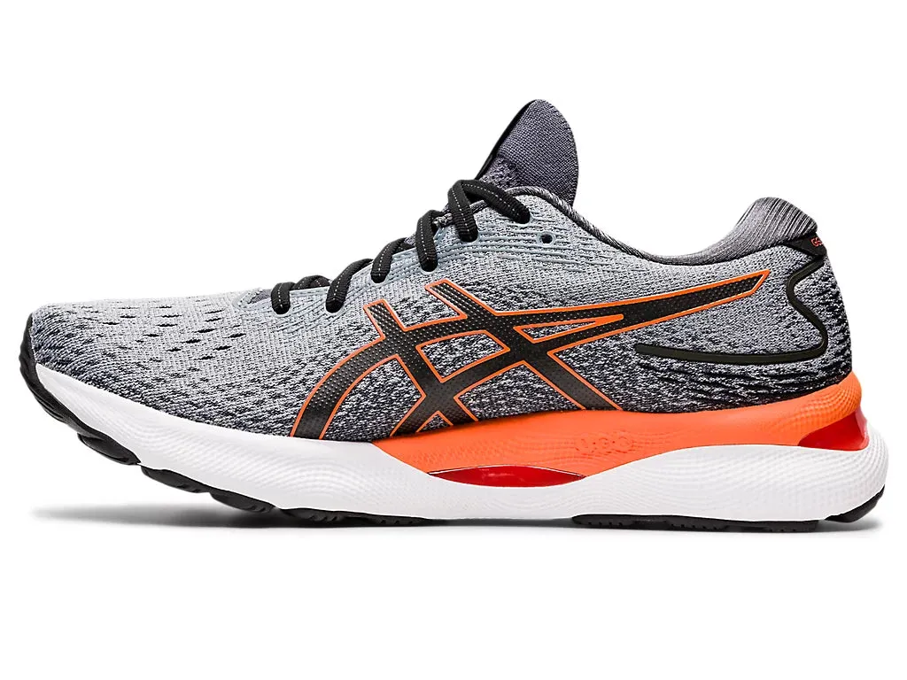 ASICS Men's GEL-NIMBUS 24 (Sheet Rock/Shocking Orange)