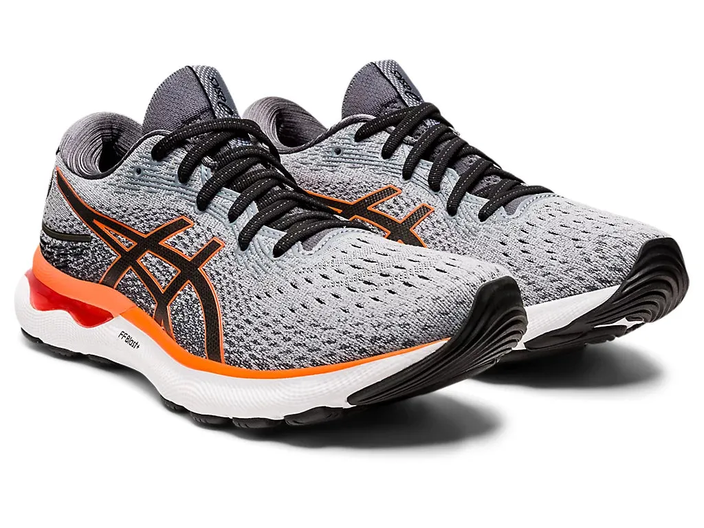 ASICS Men's GEL-NIMBUS 24 (Sheet Rock/Shocking Orange)