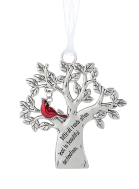 Beautiful Destinations Tree Ornament with Cardinal - Inspirational D??cor Accent