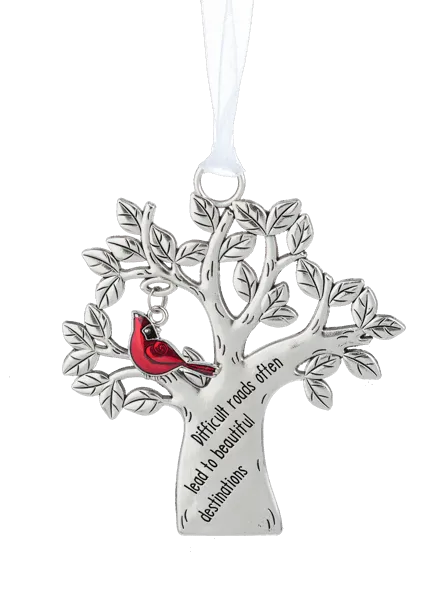 Beautiful Destinations Tree Ornament with Cardinal - Inspirational D??cor Accent