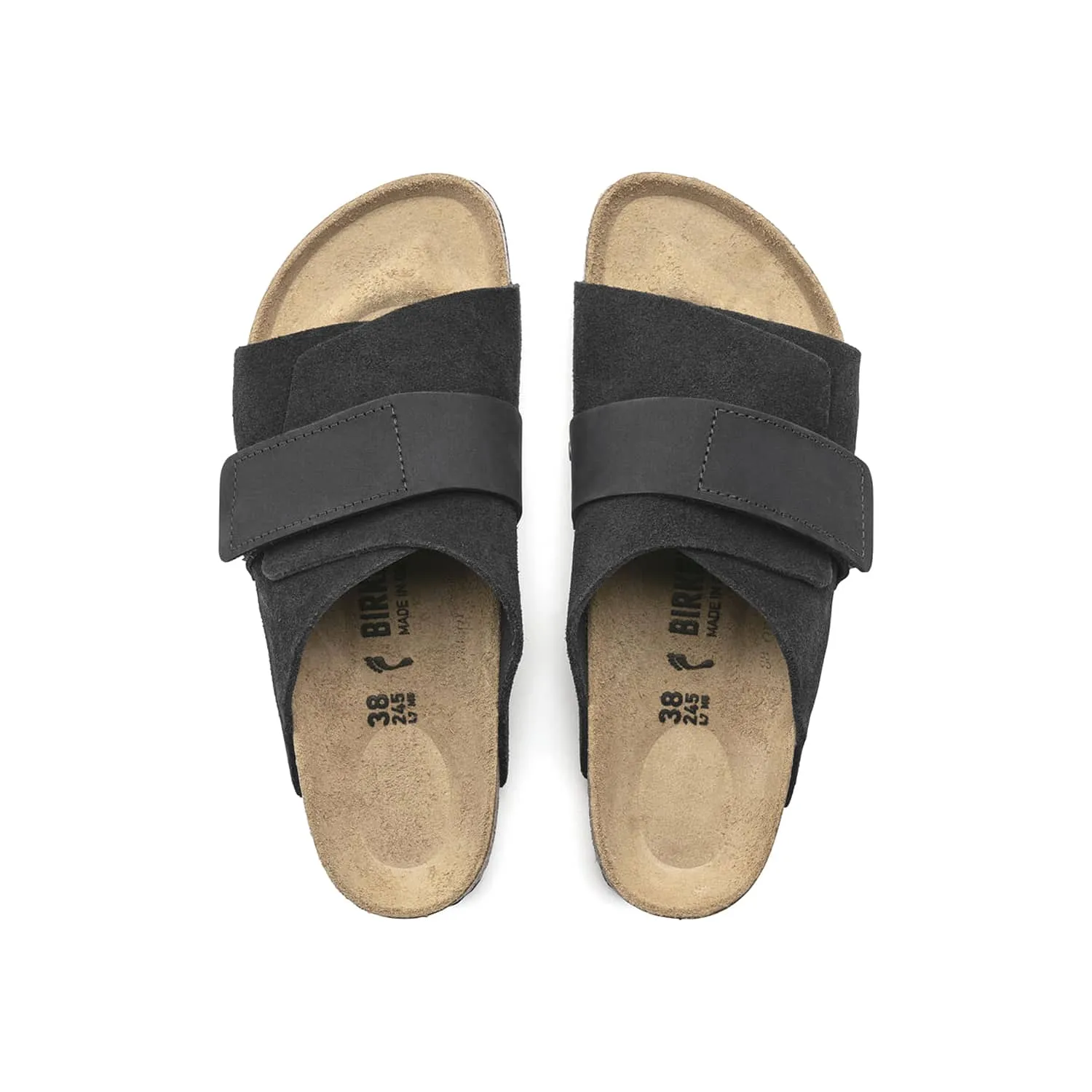 Birkenstock Kyoto Nubuck Suede Leather Black