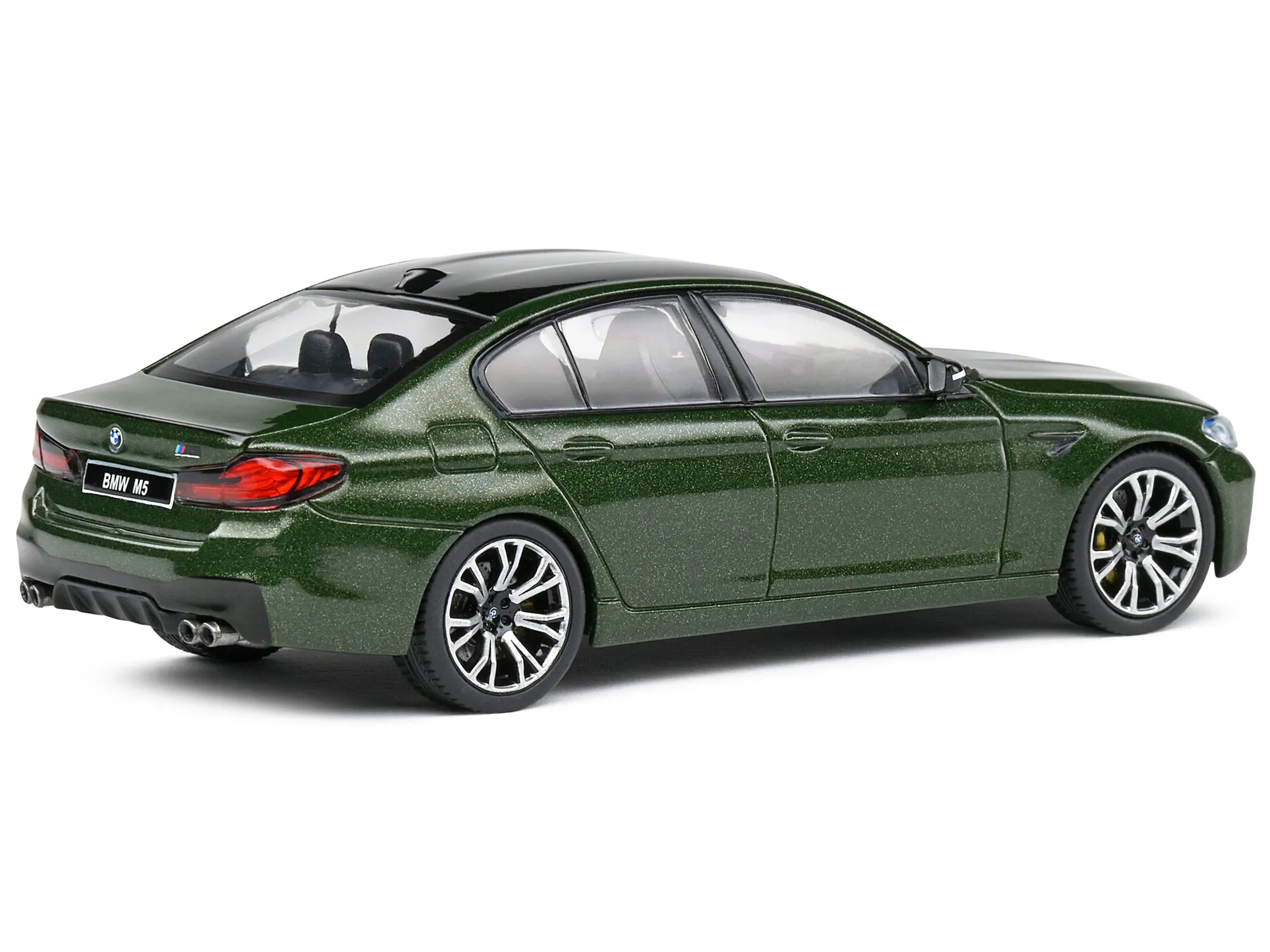 BMW M5 (F90) Competition San Remo Green Metallic with Black Top 1/43 Diecast Model Car by Solido