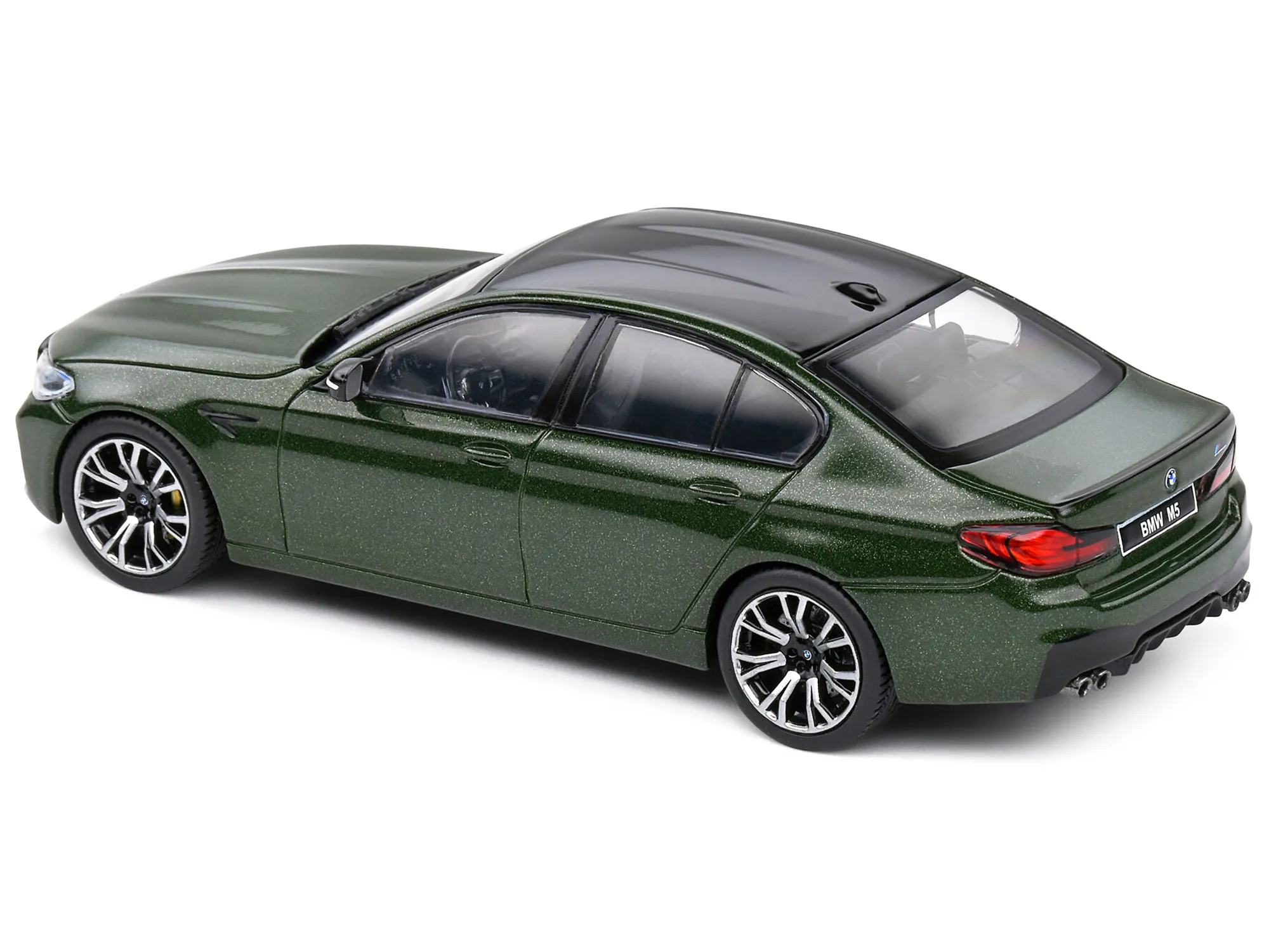 BMW M5 (F90) Competition San Remo Green Metallic with Black Top 1/43 Diecast Model Car by Solido