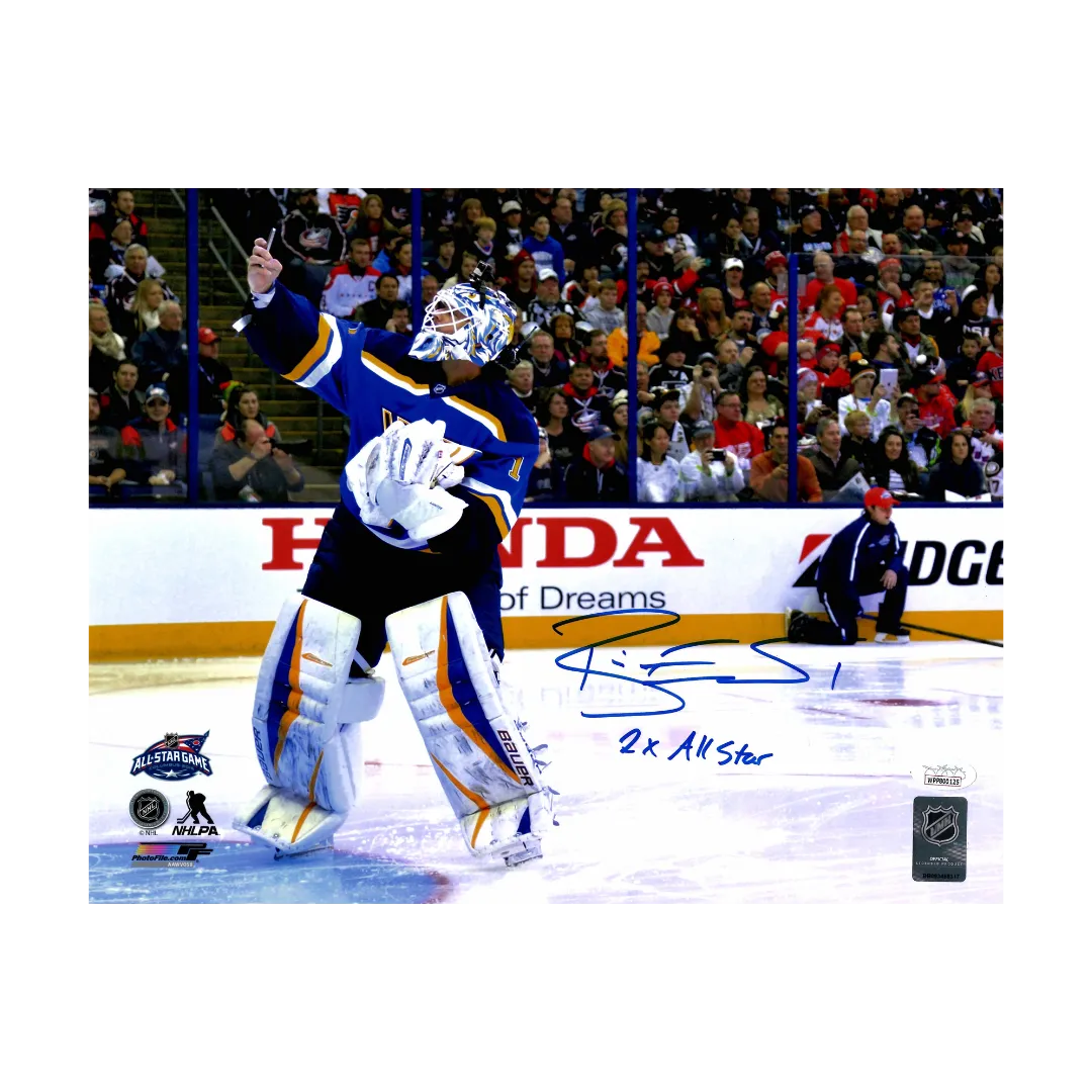 Brian Elliott St Louis Blues Autographed 11x14 Photo w/ "2x All Star" Inscription - JSA COA