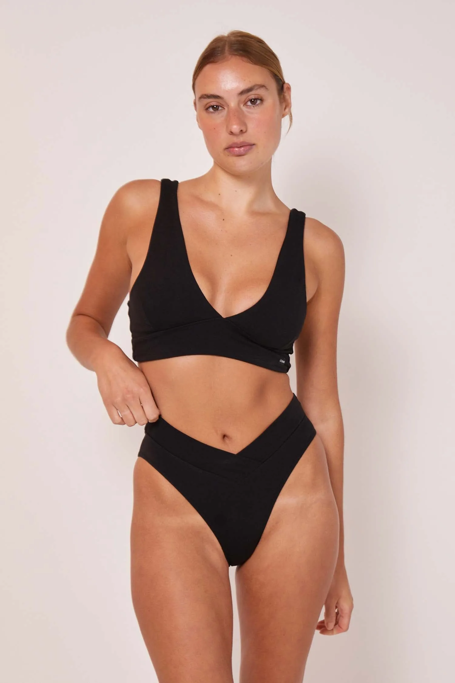 BRONTE CHEEKY ORGANIC COTTON BRIEF - NOIR