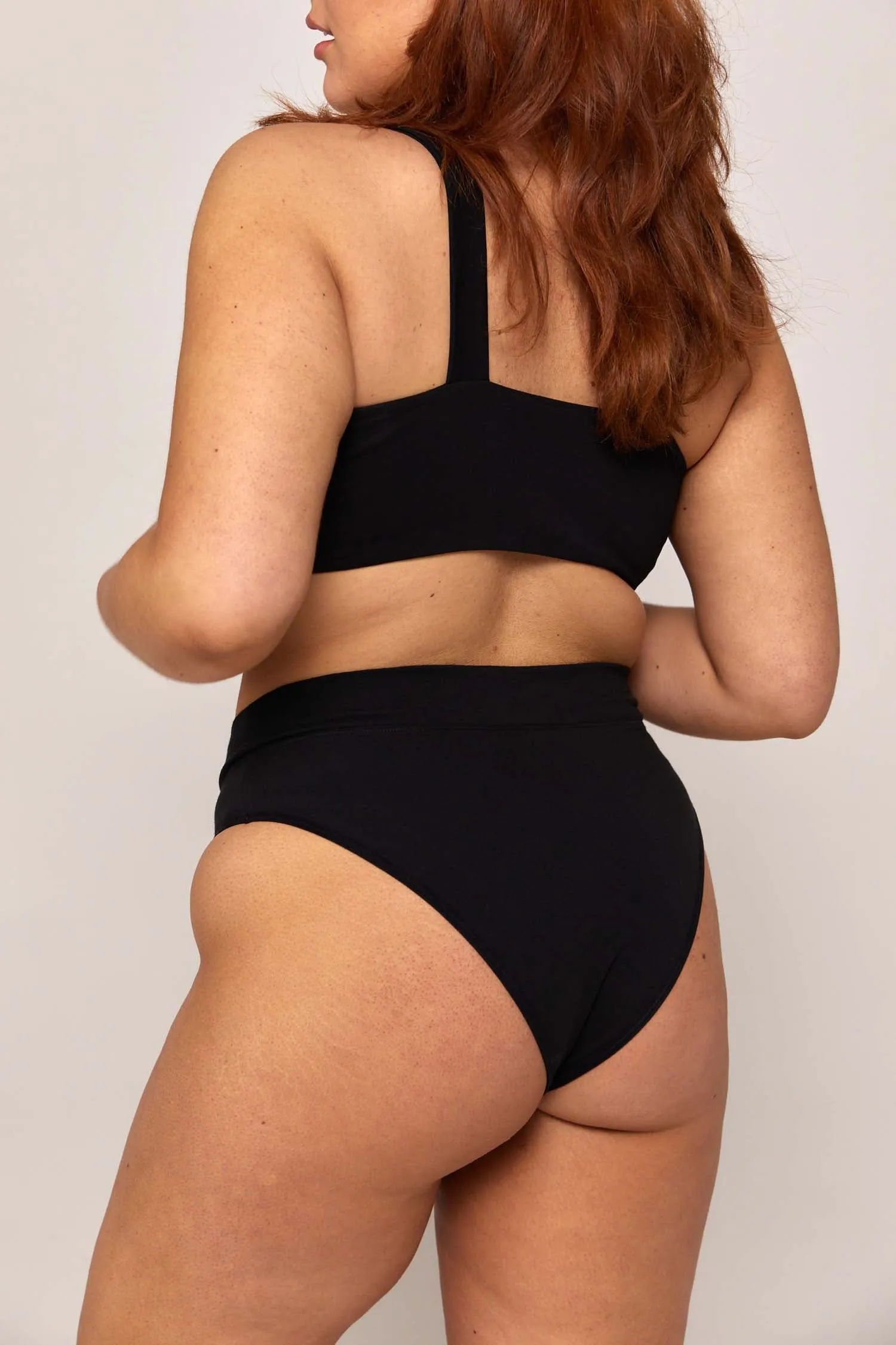 BRONTE CHEEKY ORGANIC COTTON BRIEF - NOIR