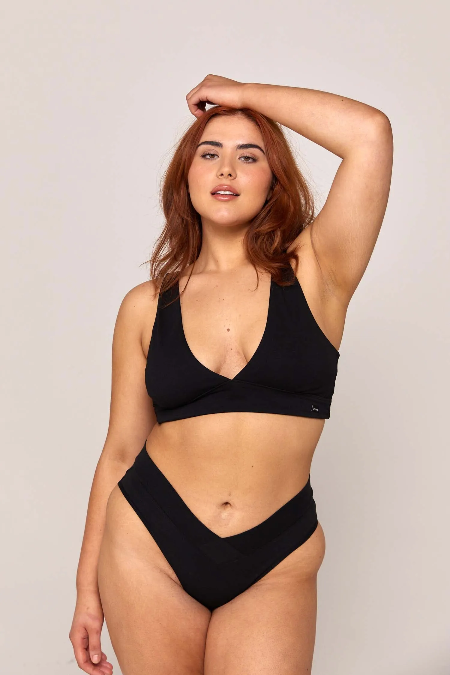 BRONTE CHEEKY ORGANIC COTTON BRIEF - NOIR