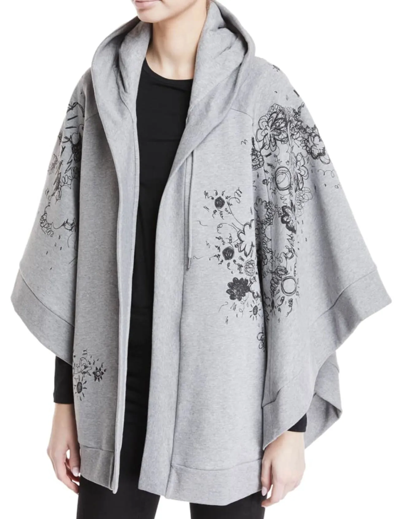 Burberry Hooded Scribbles Poncho