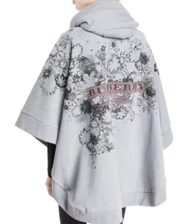 Burberry Hooded Scribbles Poncho