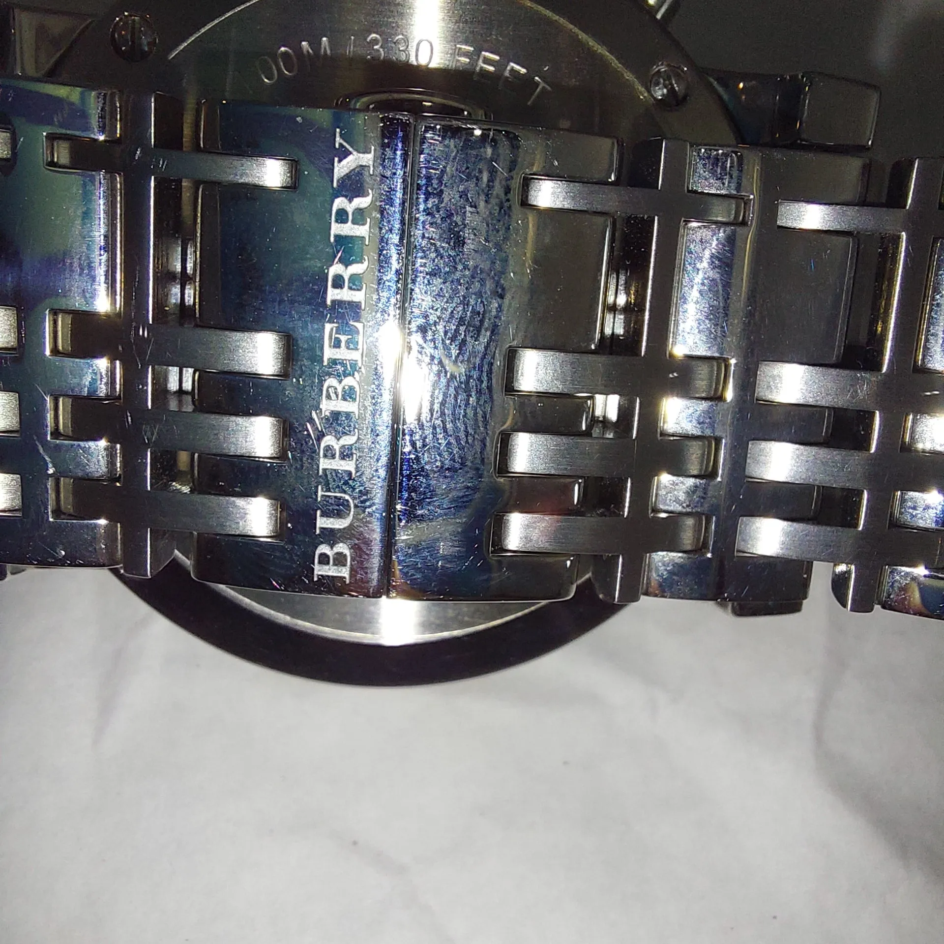 Burberry Silver Stainless Steel Chronograph 'BU2308' Men's Watch | Gently Used |