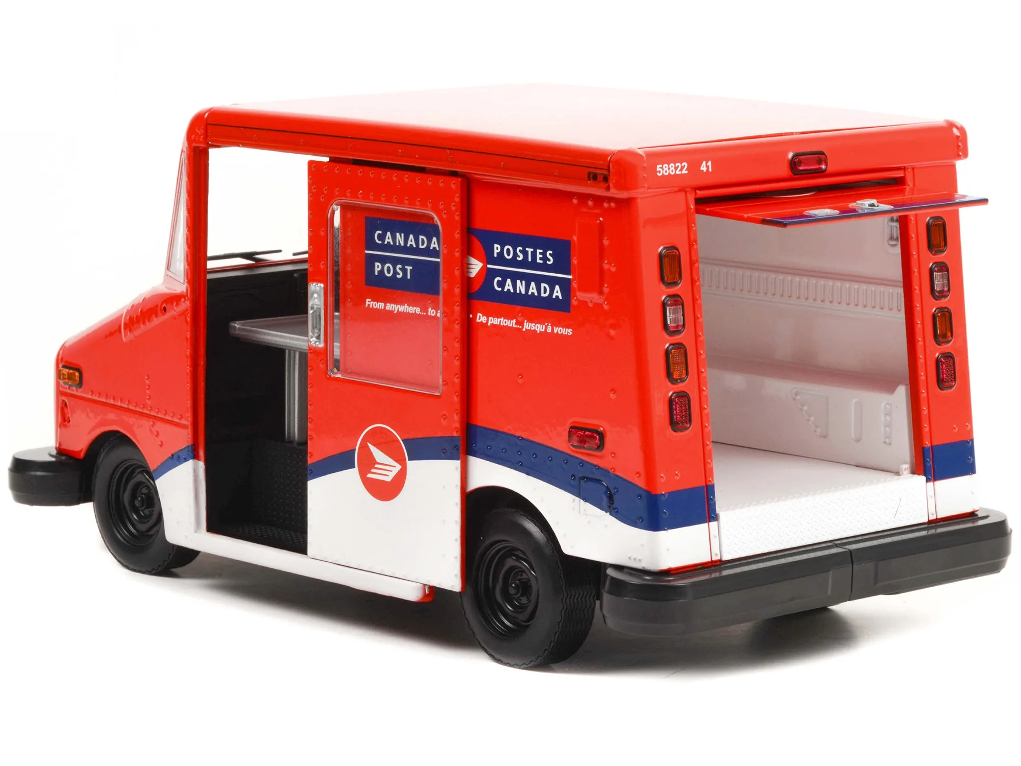 Canada Post LLV Long-Life Postal Delivery Vehicle Red and White 1/18 Diecast Model Car by Greenlight