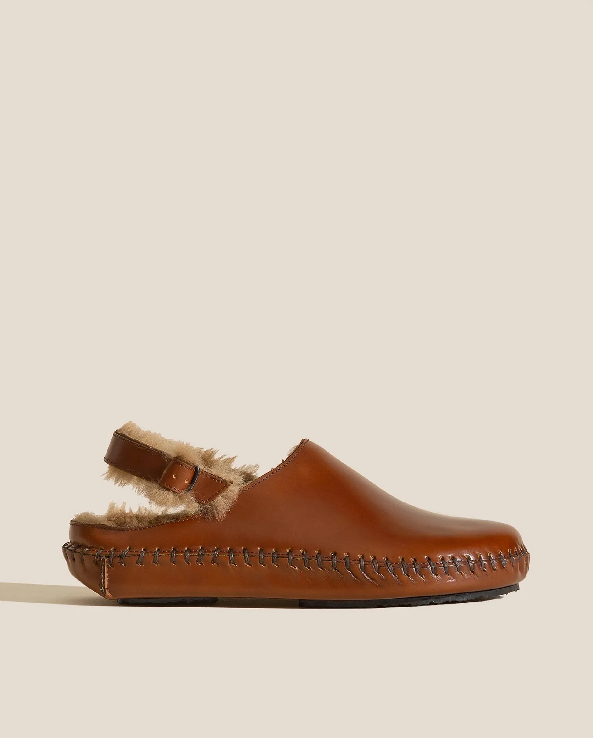 CARGOL SHEARLING CLOG / TAN