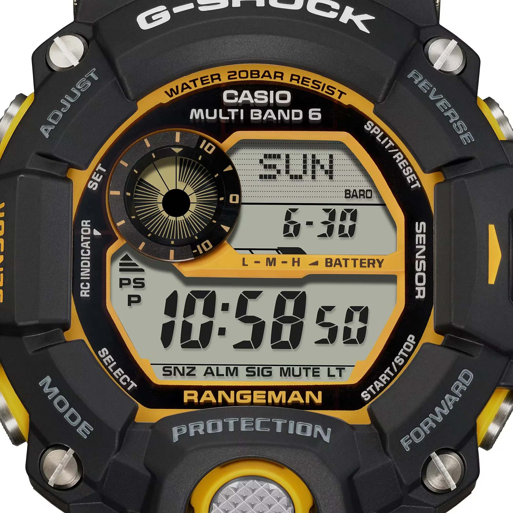 Casio G-Shock Black & Yellow Rangeman Watch GW9400Y-1