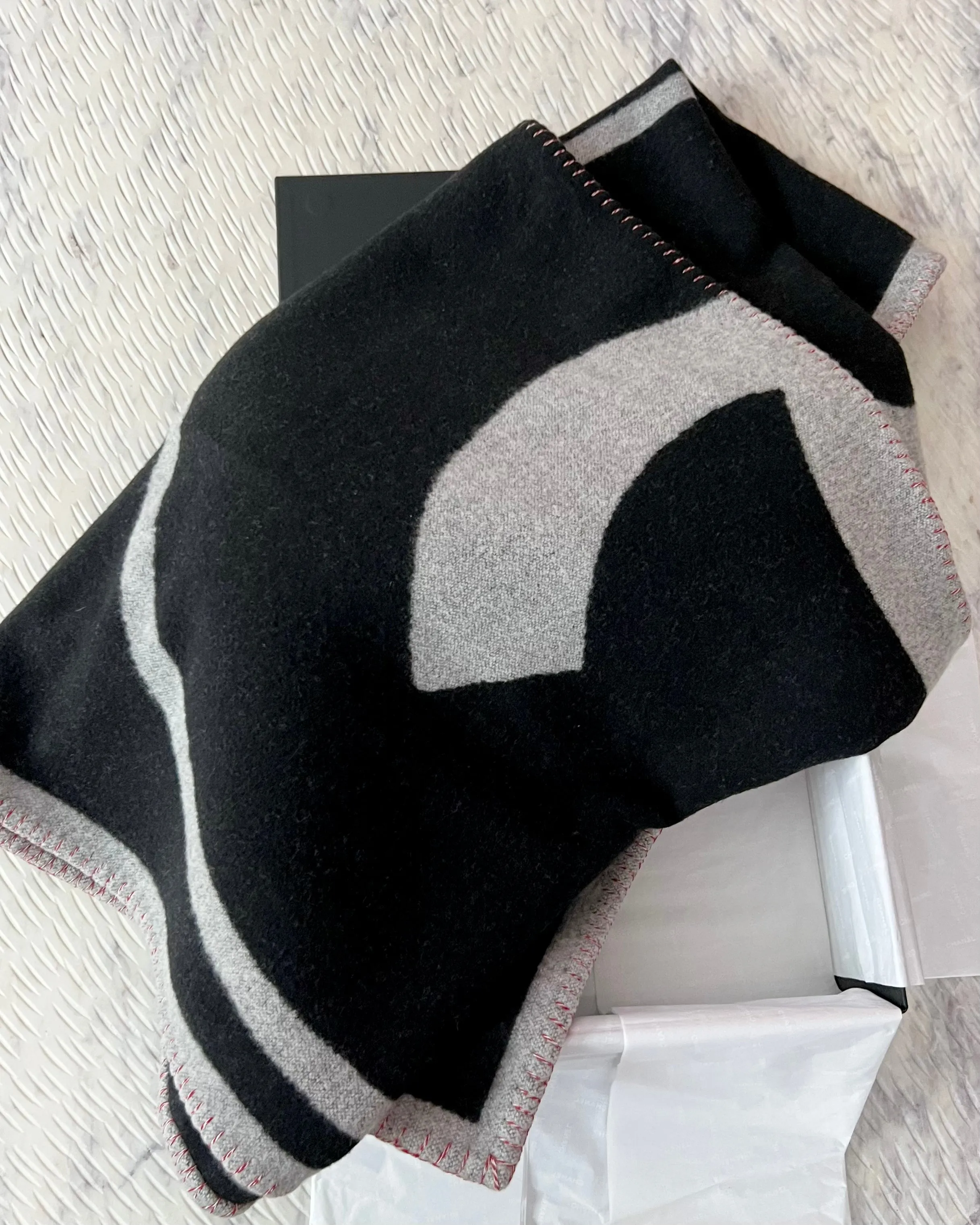 Chanel Reversible CC Wool Cashmere Cape