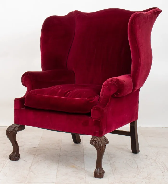 Chippendale Style Back Wing Chair