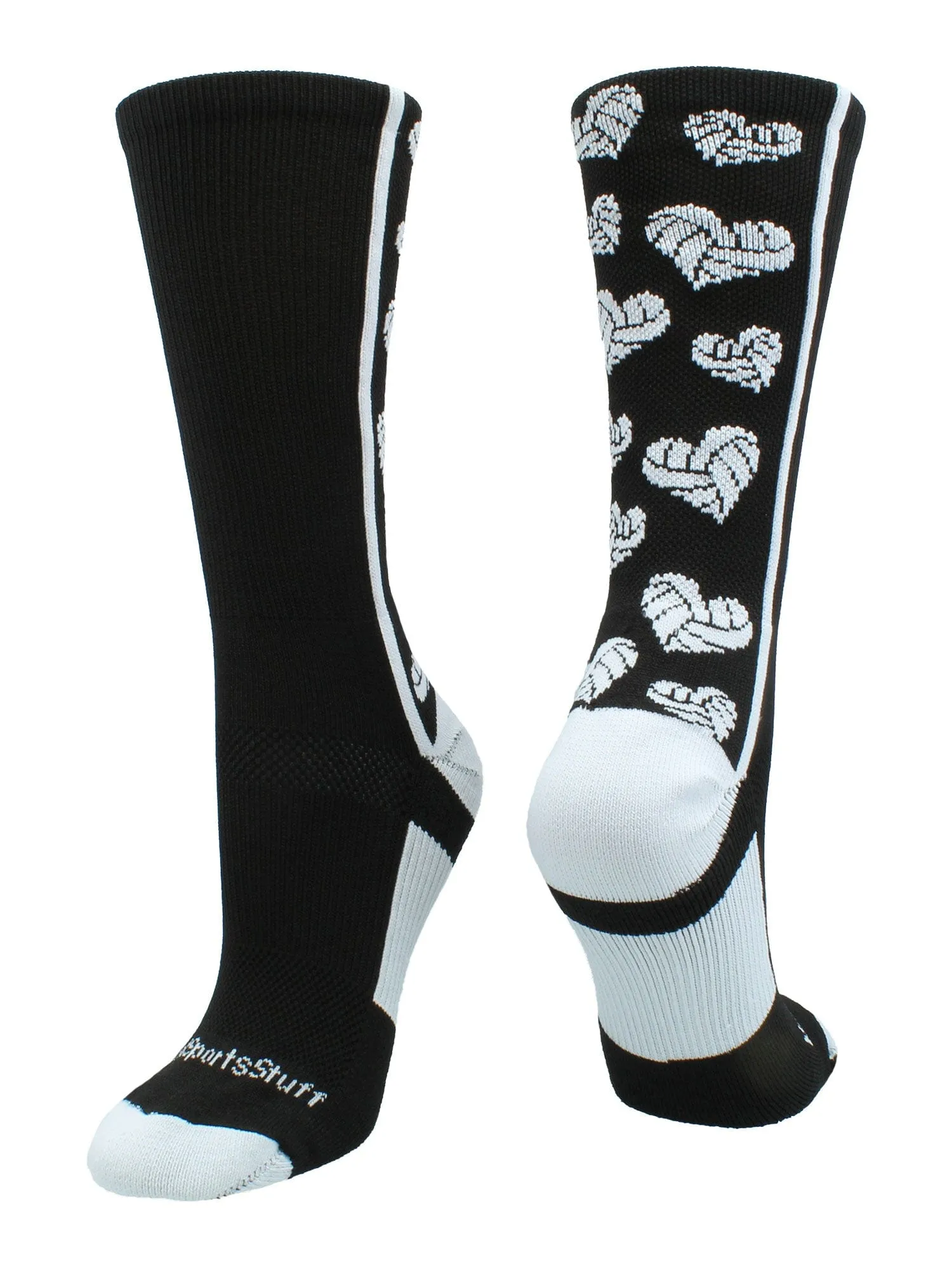 Crazy Love Volleyball Hearts Crew Socks