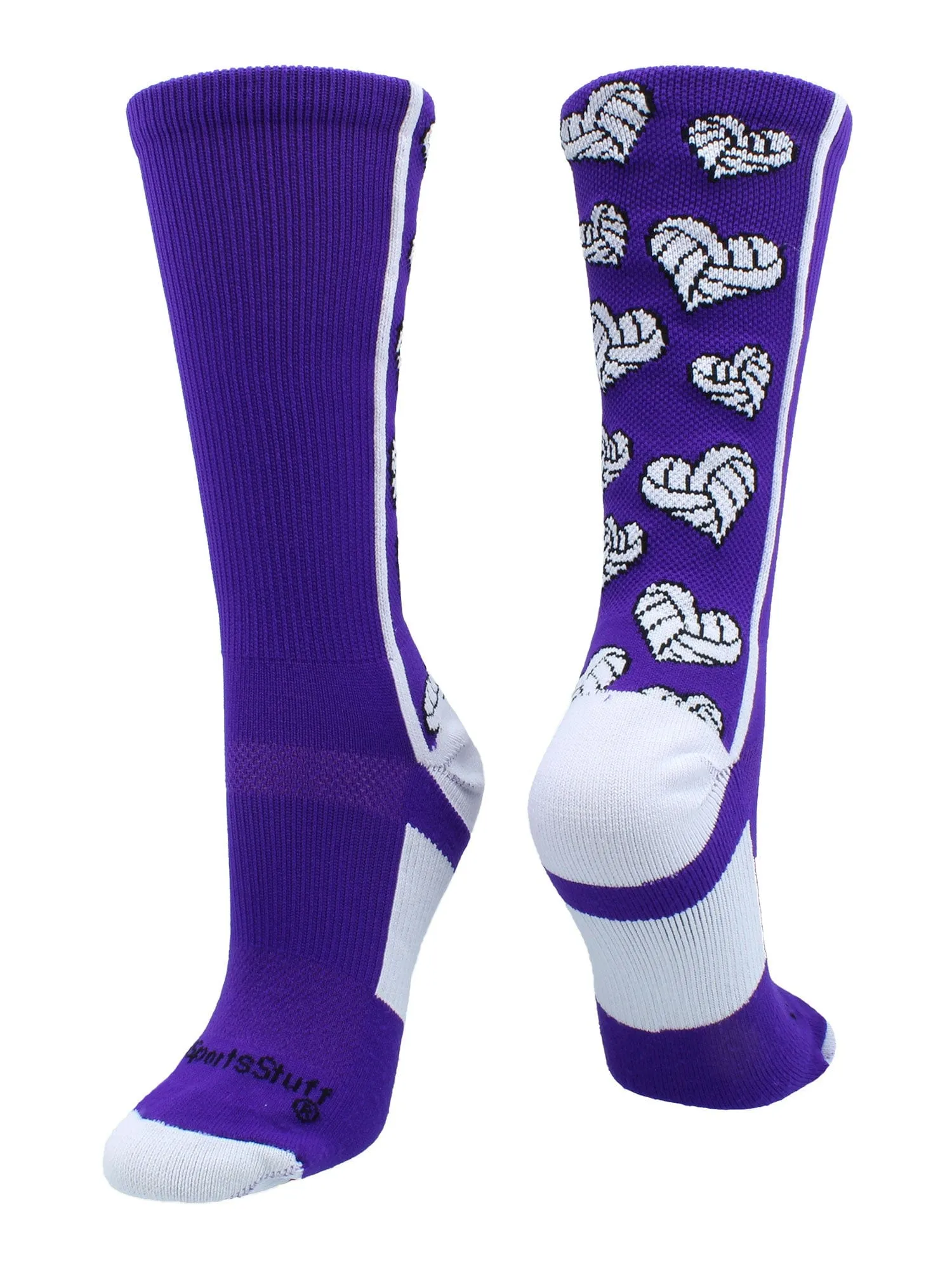 Crazy Love Volleyball Hearts Crew Socks