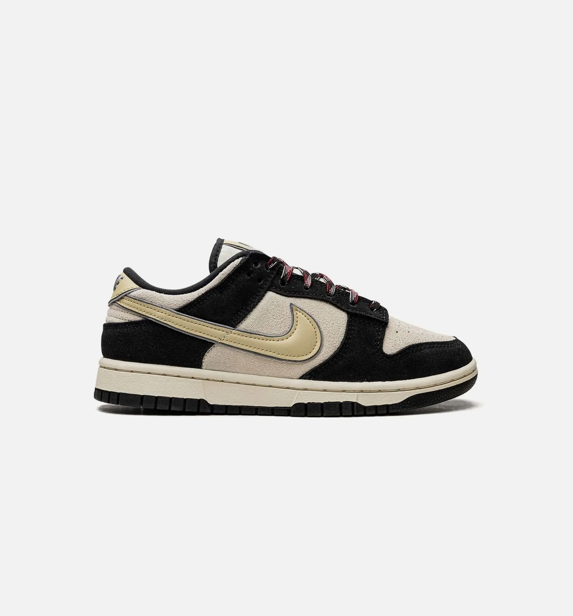 Dunk Low Black Suede Womens Lifestyle Shoe - Black/White