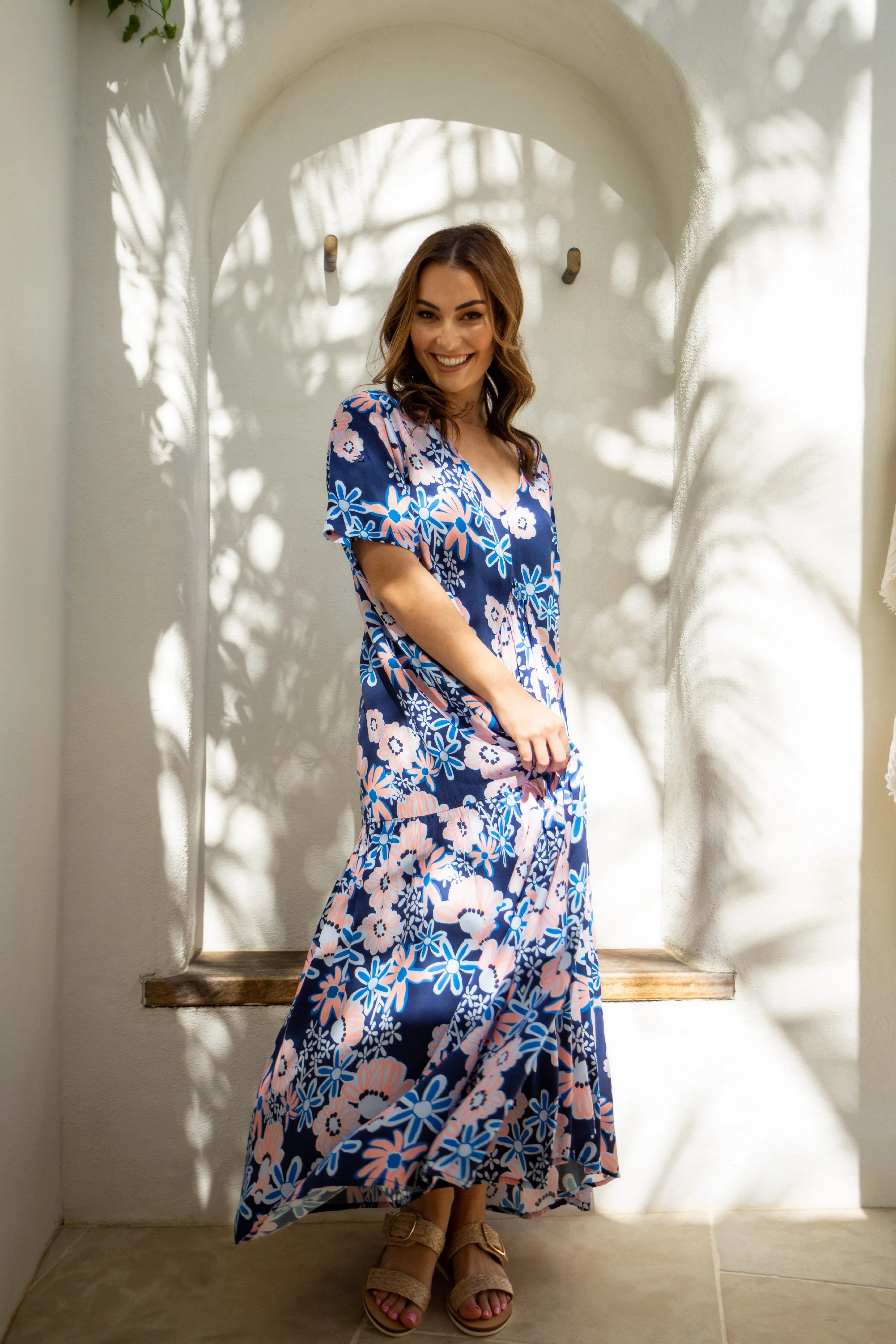 FINAL SALE Peak Maxi Dress in Floral Harvest