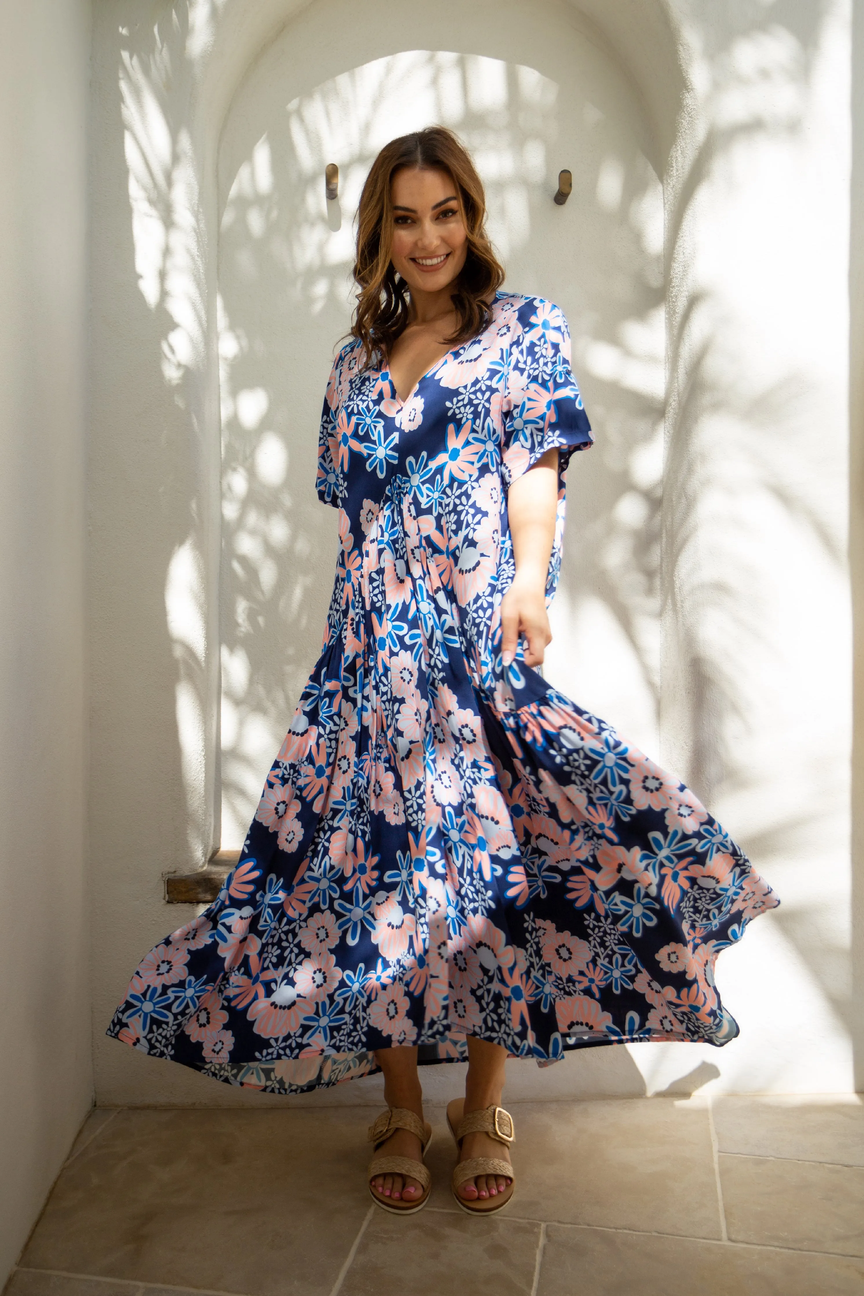 FINAL SALE Peak Maxi Dress in Floral Harvest