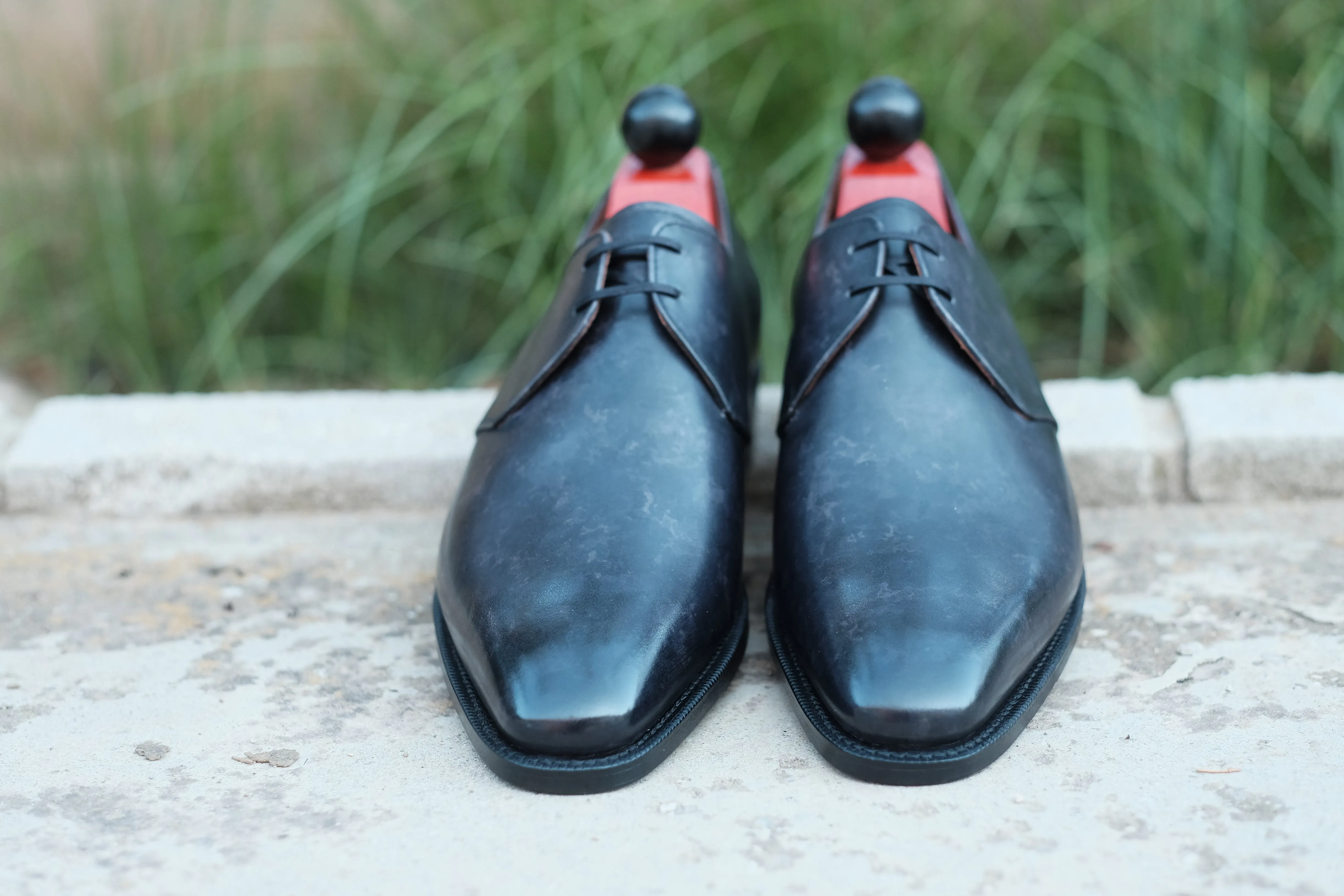 Fremont - MTO - Black Marble Patina - LPB Last - Single Leather Sole