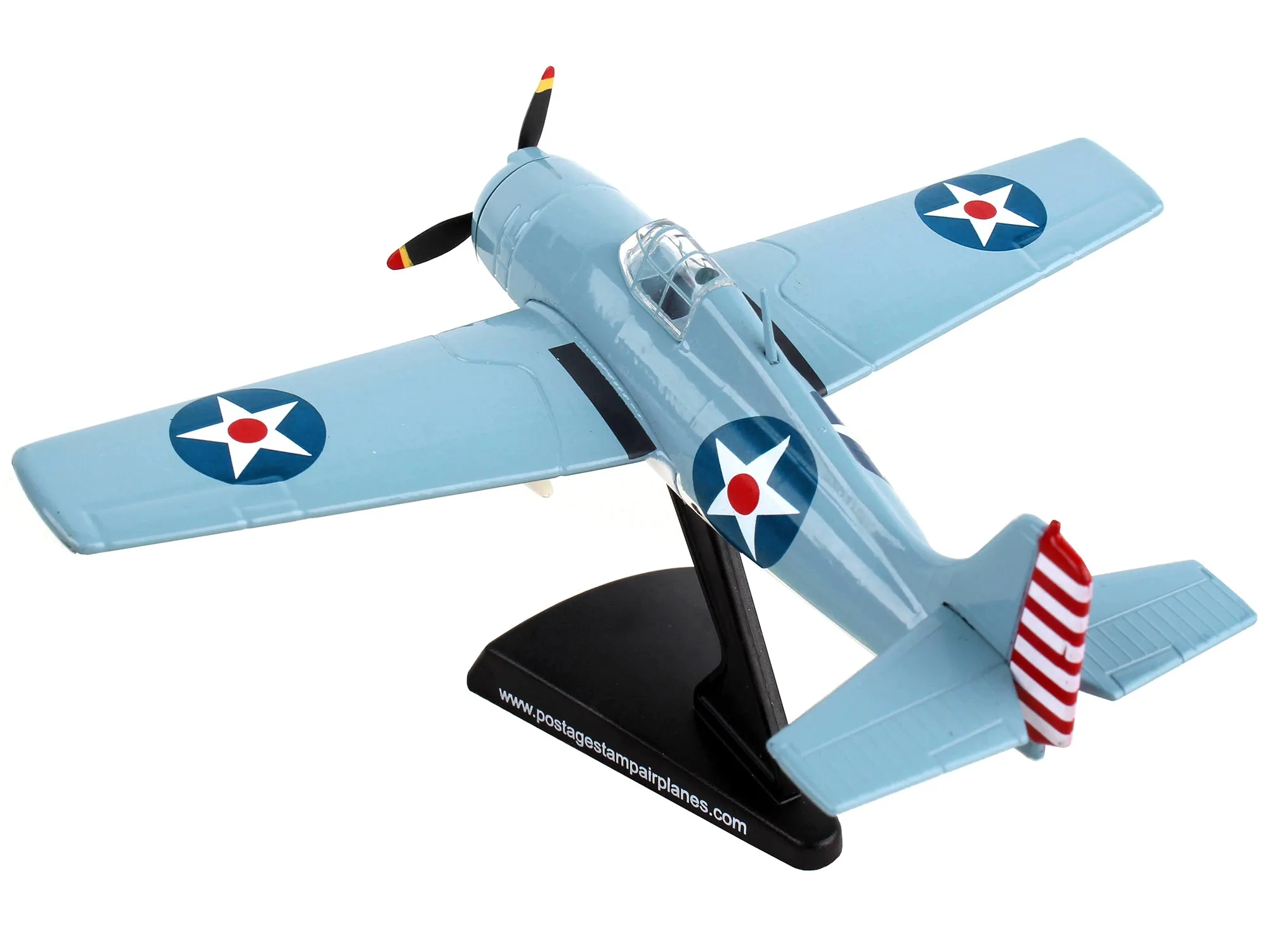 Grumman F4F Wildcat Aircraft United States Navy 1/87 (HO) Diecast Model Airplane by Postage Stamp