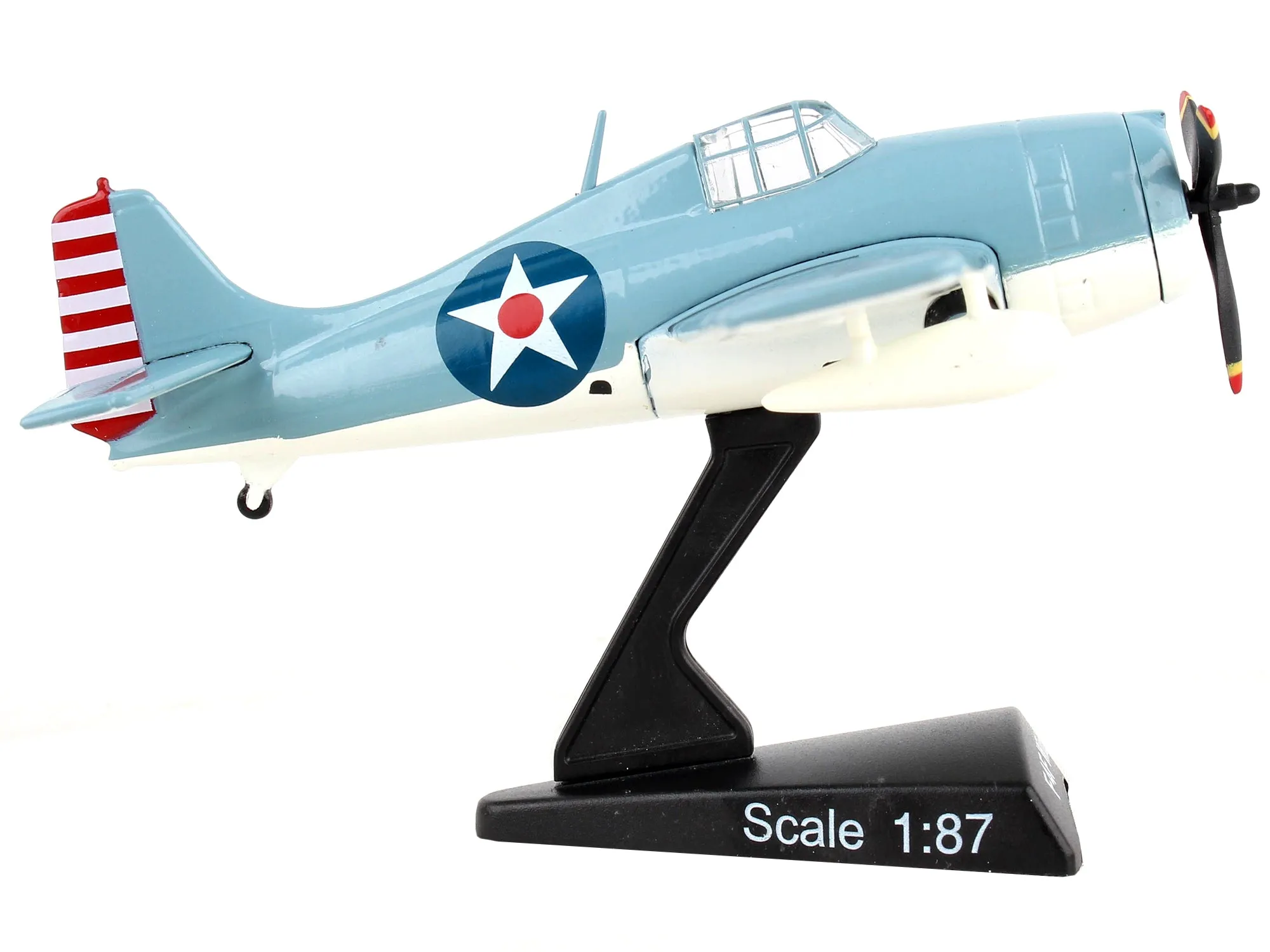 Grumman F4F Wildcat Aircraft United States Navy 1/87 (HO) Diecast Model Airplane by Postage Stamp