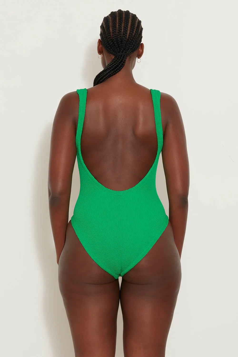 Hunza G Square Neck One Piece in Emerald