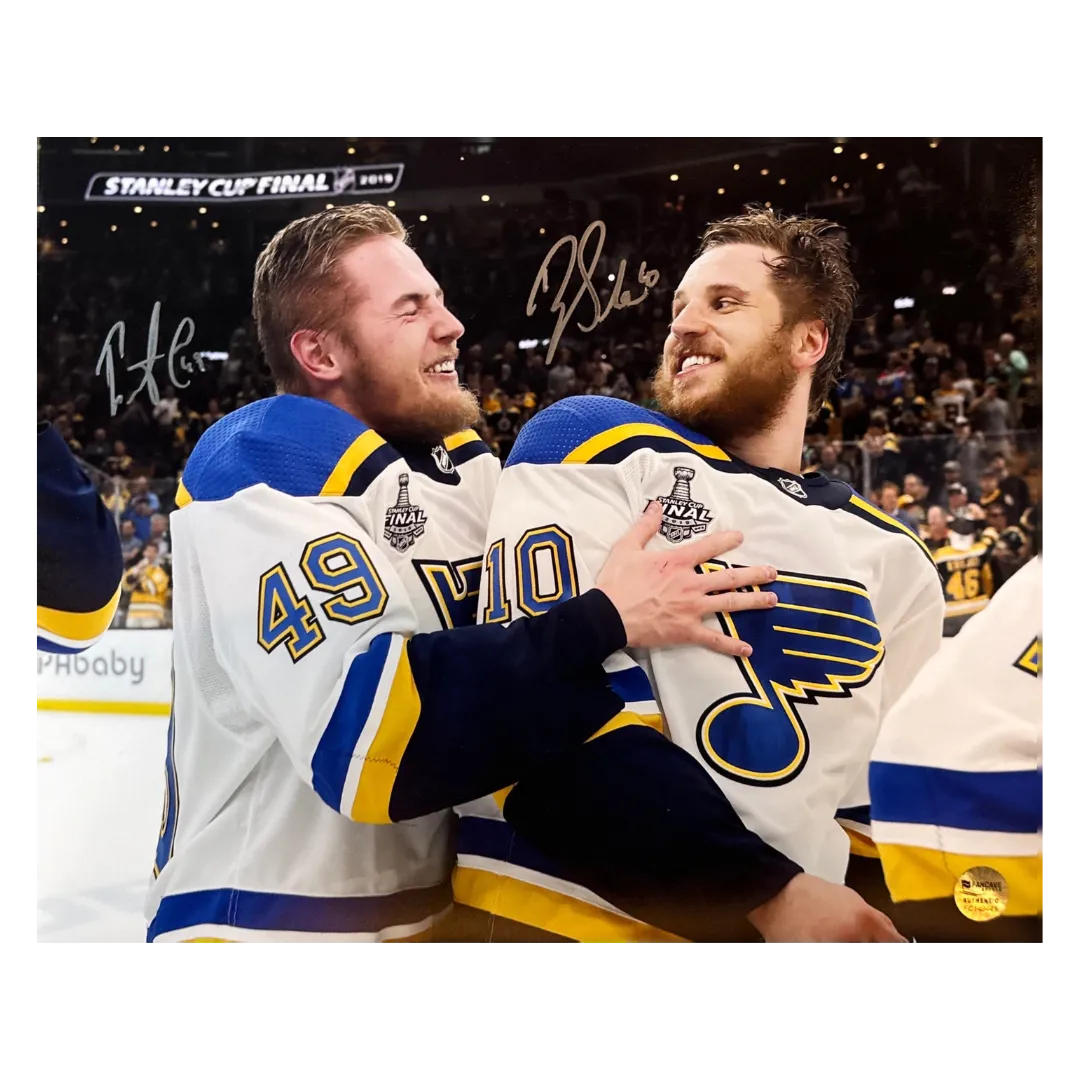 Ivan Barbashev & Brayden Schenn St Louis Blues Autographed SCF Photo - Fan Cave COA