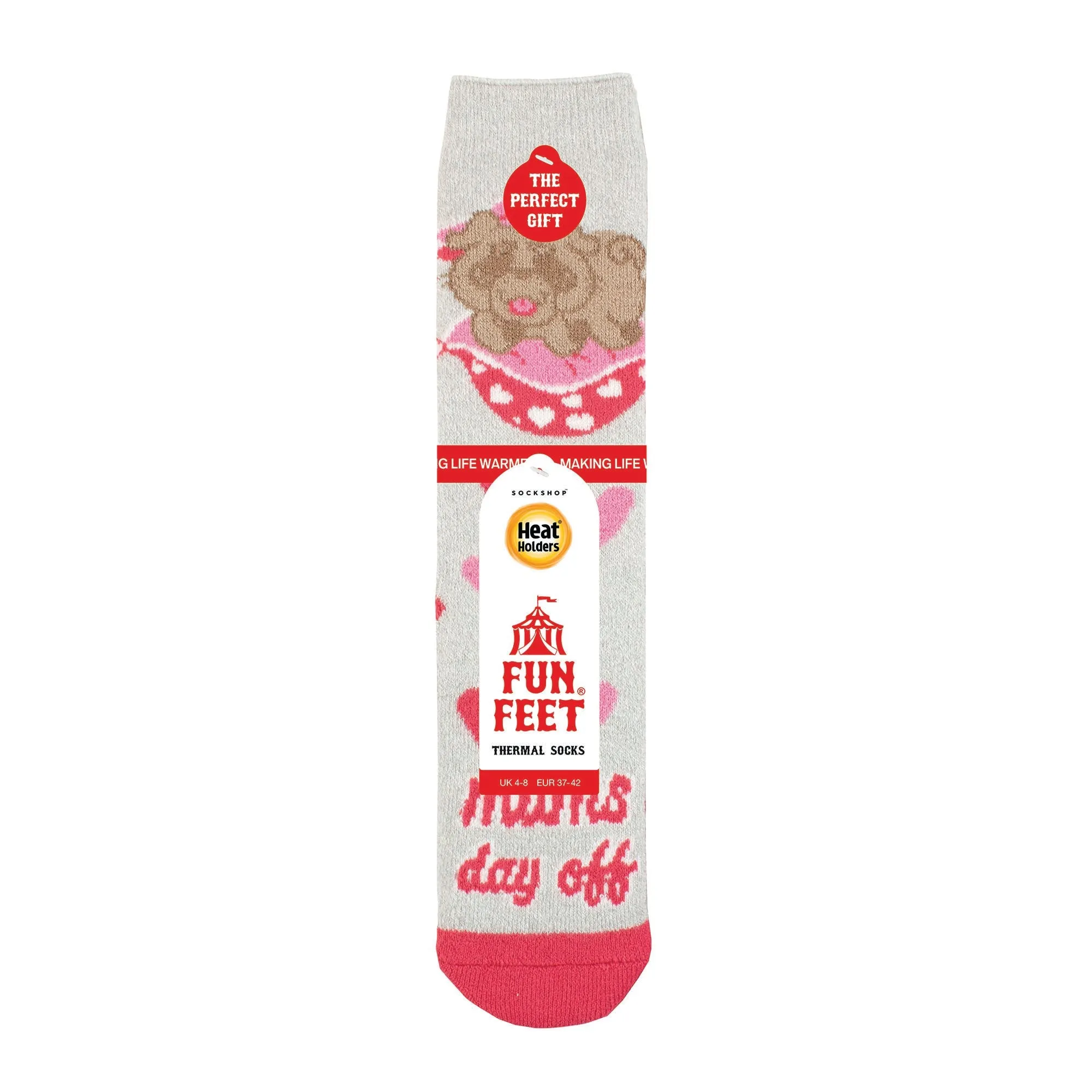 Ladies Lite Fun Feet Novelty Thermal Socks - Mums Day Off