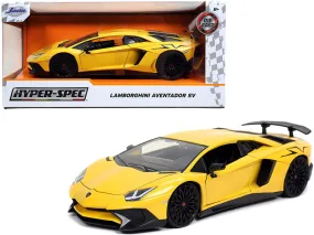 Lamborghini Aventador SV Yellow Hyper-Spec 1/24 Diecast Model Car by Jada