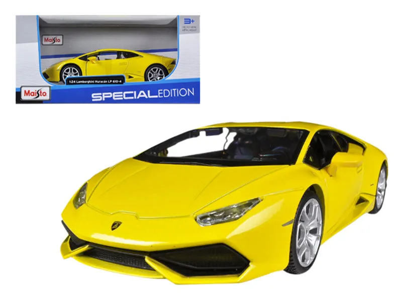 Lamborghini Huracan LP610-4 Yellow 1/24 Diecast Model Car by Maisto