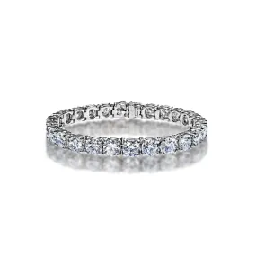 Legacy 27 Carat D-F Lab Grown Tennis Bracelet with 1 carat Diamonds 14k White Gold